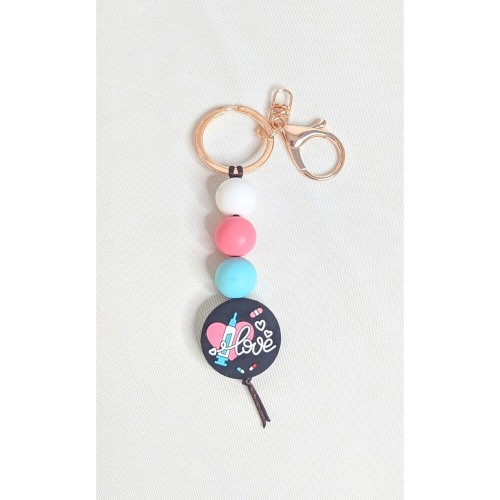 Handmade Silicone Bead Keychain/Bag Charm - Medical